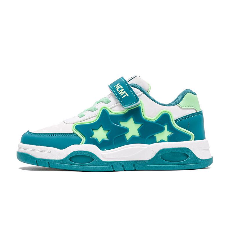 Student Board Shoes Spring and Autumn Casual Shoes Classmates New Leather Surface Children Large Sports Shoes Children Velcro Boys