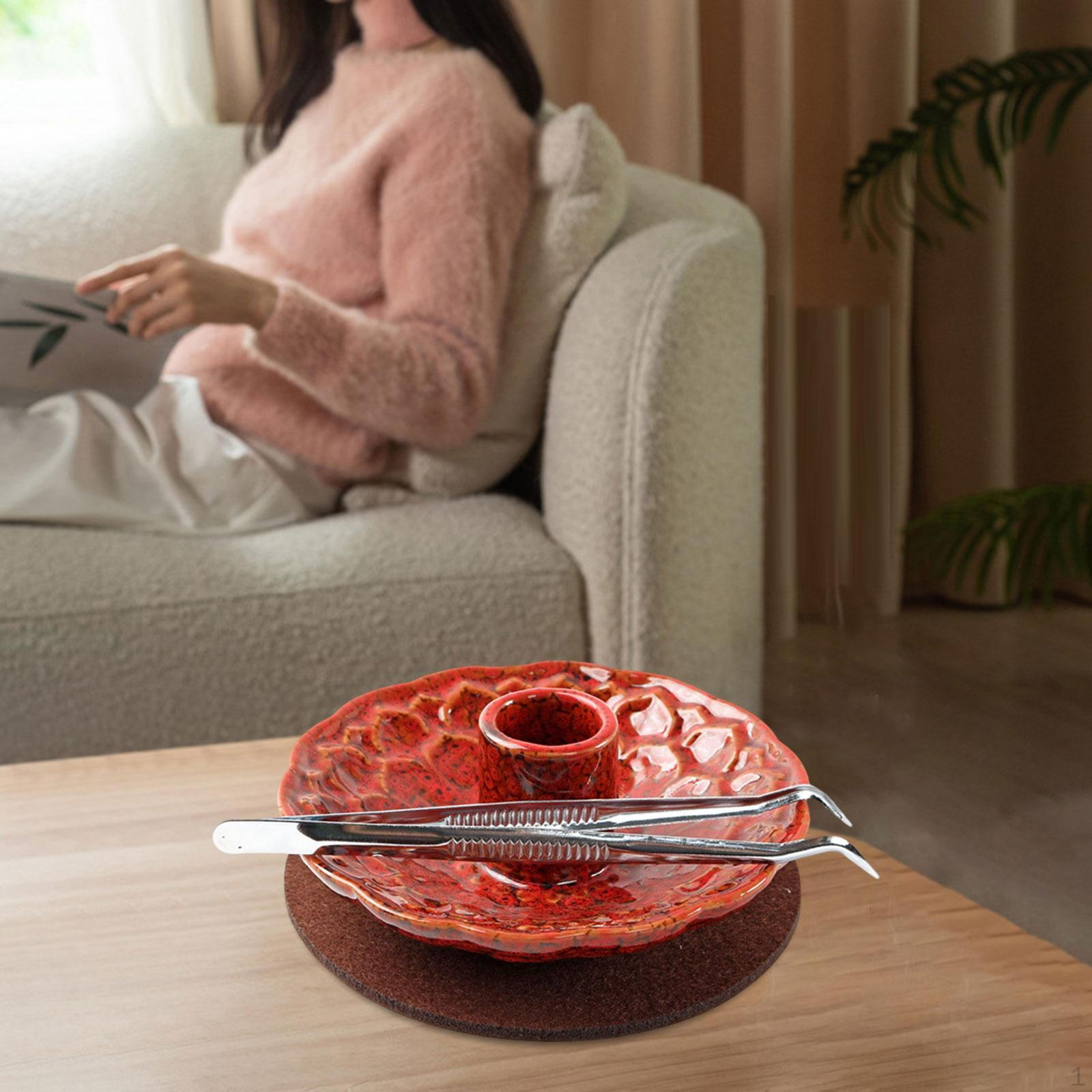 

Керамический держатель для благовоний, основание горелки, стабильные принадлежности для самостоятельного изготовления, украшение из шалфея для чайного стола