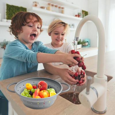 Foldable Strainer Kitchen Colander Food Strainer With Handles Fruit Vegetable Washing Versatile Sink Colander Strainer Draining