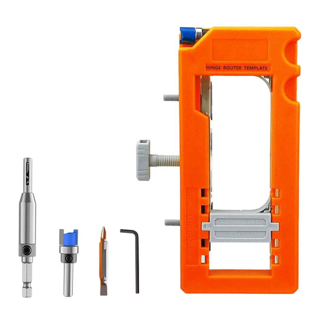 Door Hinge Fixture, Woodworking Door Hinge Chisel, Adjustable Door Hinge Router Template