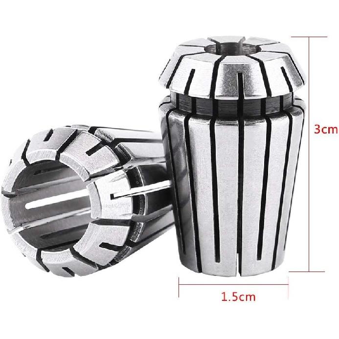 10pcs ER20 Spring Steel Collet Set Spring Collet Chuck for CNC Workholding Engraving Milling Lathe Tool 3mm, 1/8"/4mm/5mm/6mm, 1/4", 8mm, 10mm, 12mm,