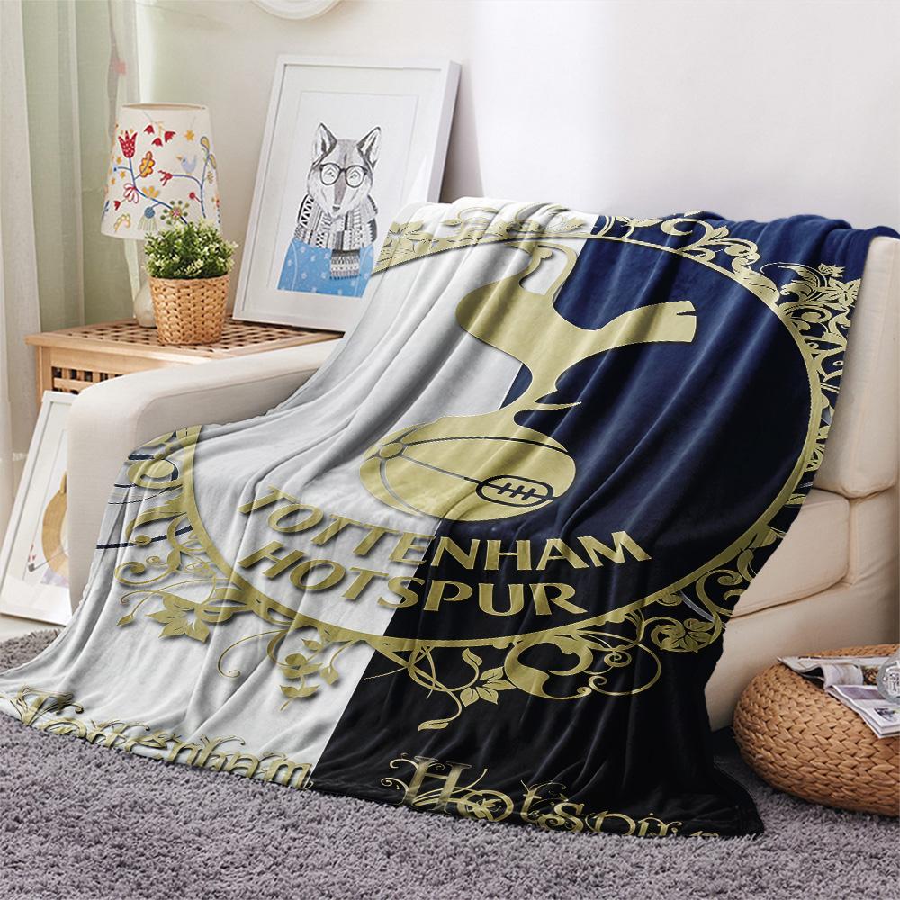Spurs Logo Print FlAannel Blanket, High Quality Comfortable for All Seasons, Home Decor, Warmth and Comfort