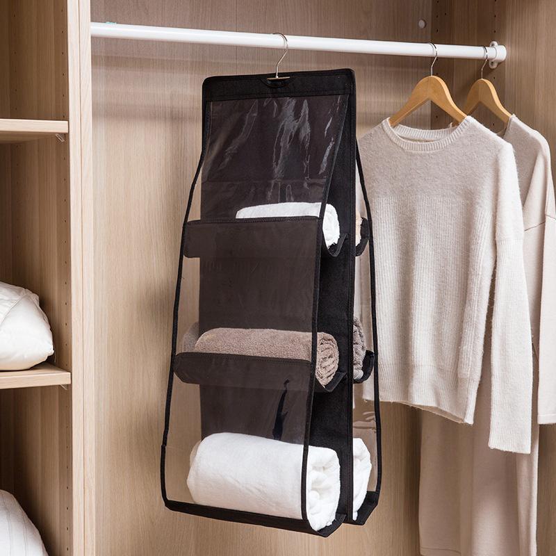 1/2pcs Wardrobe Hanging Non-woven Storage Bag for Women's Bag Household Wall Hanging Storage Bag