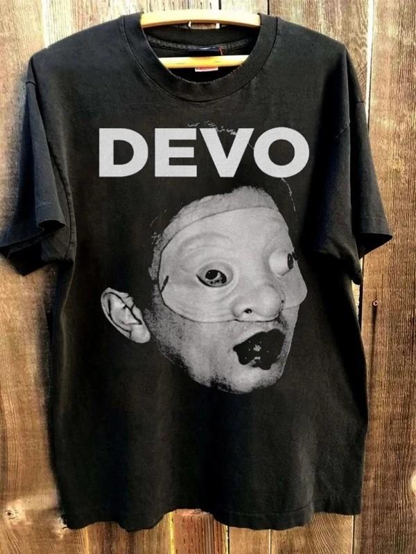 Vtg Devo band 90s Basic black short sleeve Unisex T shirt Men Women S-5XL Unisex T-Shirt M