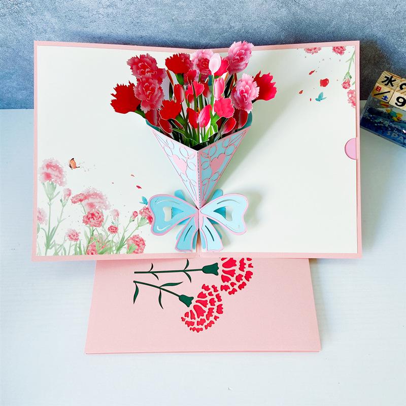 

Открытка на день рождения и День учителя в стиле INS 3D: Творческий подарок в виде бумажной скульптуры своими руками на китайский День святого Валентина