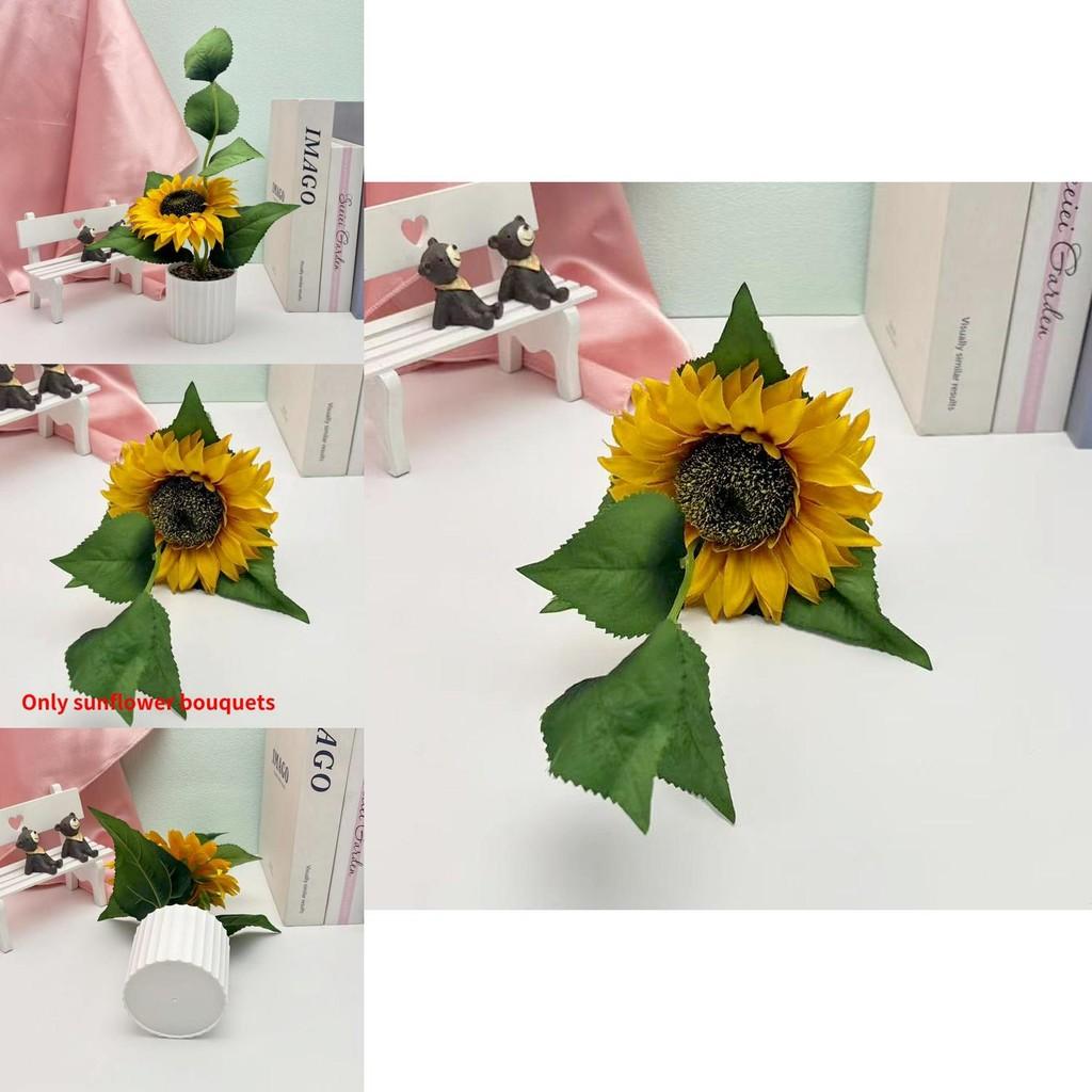 Sunflower Garden Simulation With Plastic And Silk Materials For Living Room And Balcony