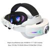 For Meta Quest 3 RGB Head Strap Adjustable Elite VR Head Strap with Pressure Reduction&Rechargeable 8000mAh Battery Accessories