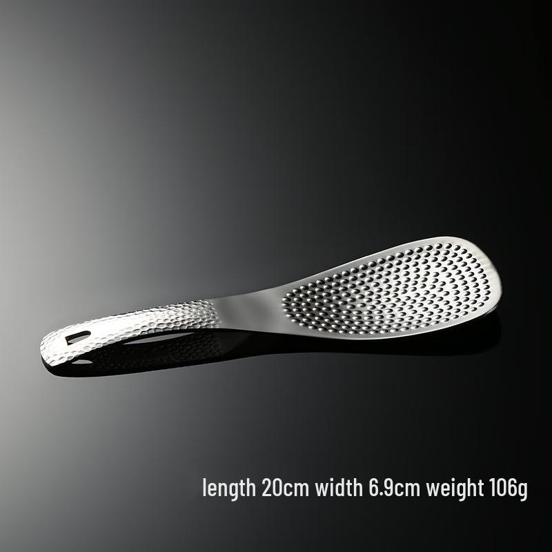ZISIZ Stainless Steel Hammered Rice Serving Spoon