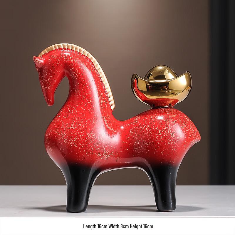 New Chinese Style Ceramic Lucky Horse Ornament