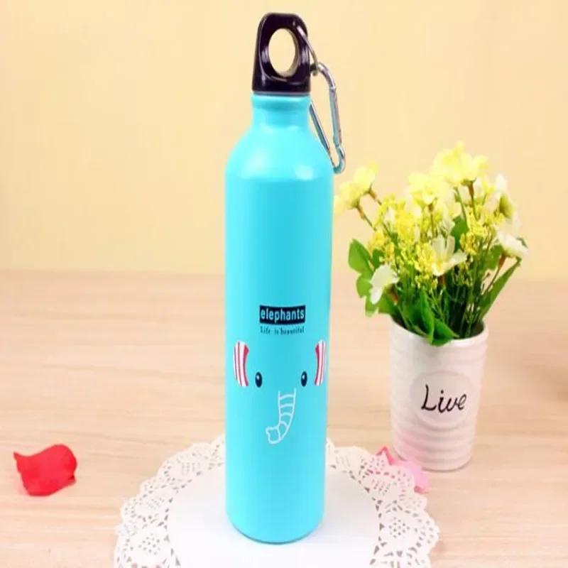Aluminum Sports Water Bottle Large Capacity Anti Drop Cartoon Korean Version Children's Water Cup Gift Cup Animal Creative Cup