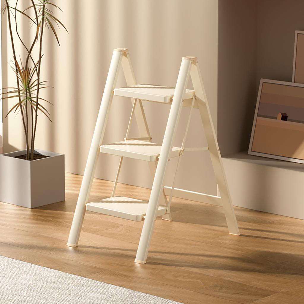 Stepladder, 3 Tiers,  Foldable, Aluminum, Ladder, Load Capacity 330.7 Lbs