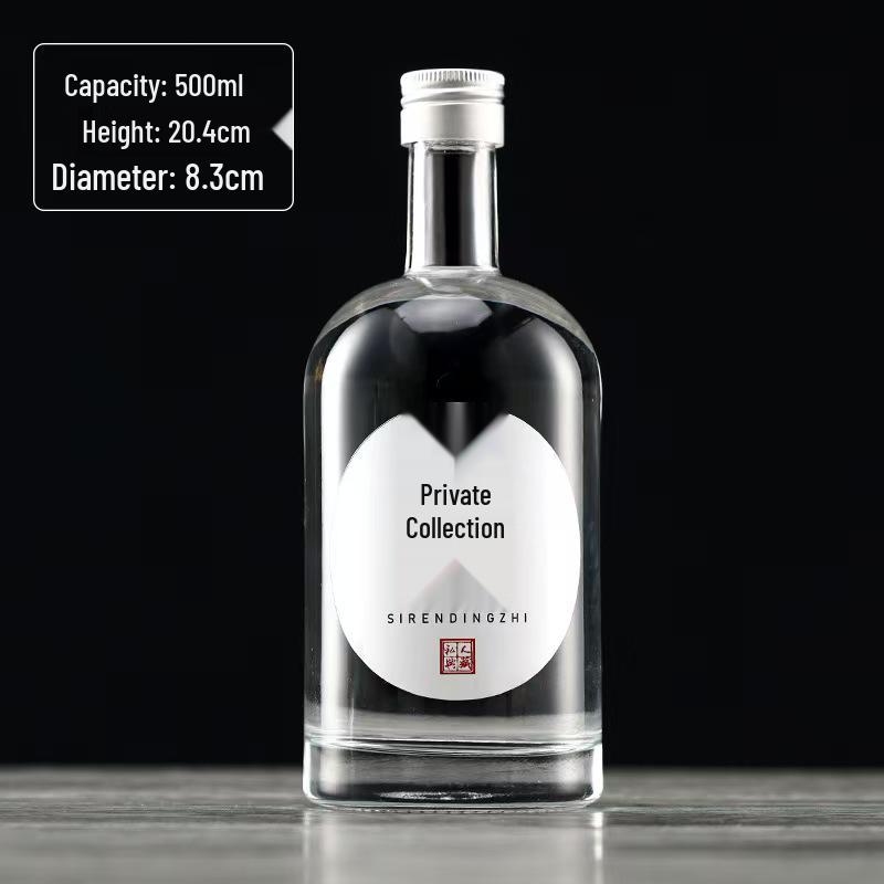 500ml Glass Bottle with Screw Cap for Vodka, Baijiu, Whiskey, or Fruit Wine