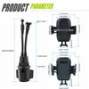 Universal 2 In 1 Car Cup Mount Holder Phone Holder 360 Degree Rotation Telescopic Clamp ArmAdjustable Base