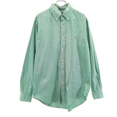 Long Sleeve Button Down Shirt 151/2 Green System Men's Used