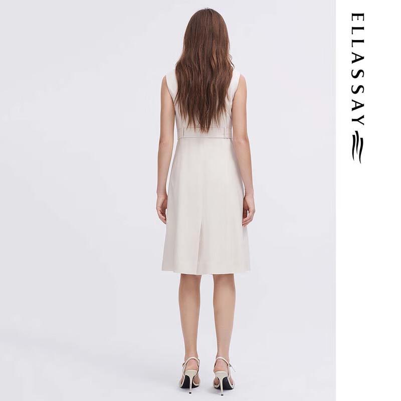 ELLASSAY Women's Acetate Vest A-line Dress