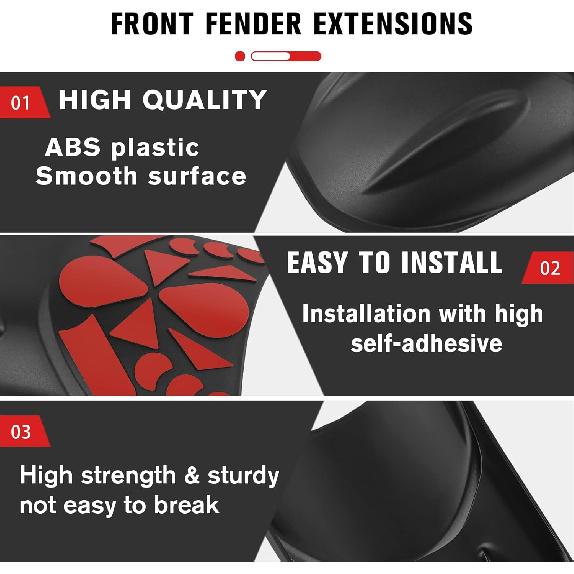 CHIFUN Front Fender Mudguard Extender Wheel Cover Splash Guard Extension Replacement for Honda CL500 CL 500 2023 2024 Motorcycle Dust Guards