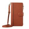 For Samsung Galaxy A16 4G/5G/A26 5G Case Multi Card Slots Zipper Leather Phone Cover with Shoulder Strap/Wrist Strap