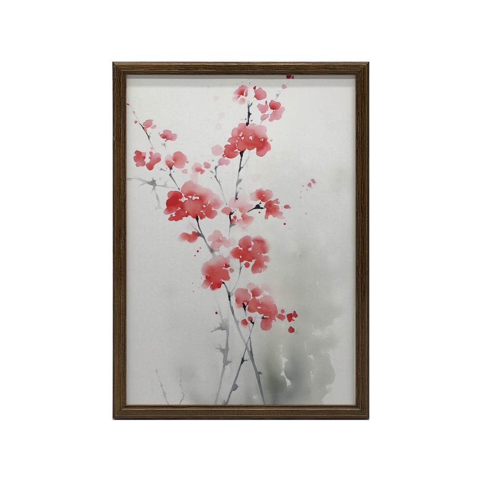 Wiosenne Urok Wiśni Wiosenne Urok Wiśni, 30X40 Cm, Rama Aluminiowa Złota, Papier Matowy 230 Gsm