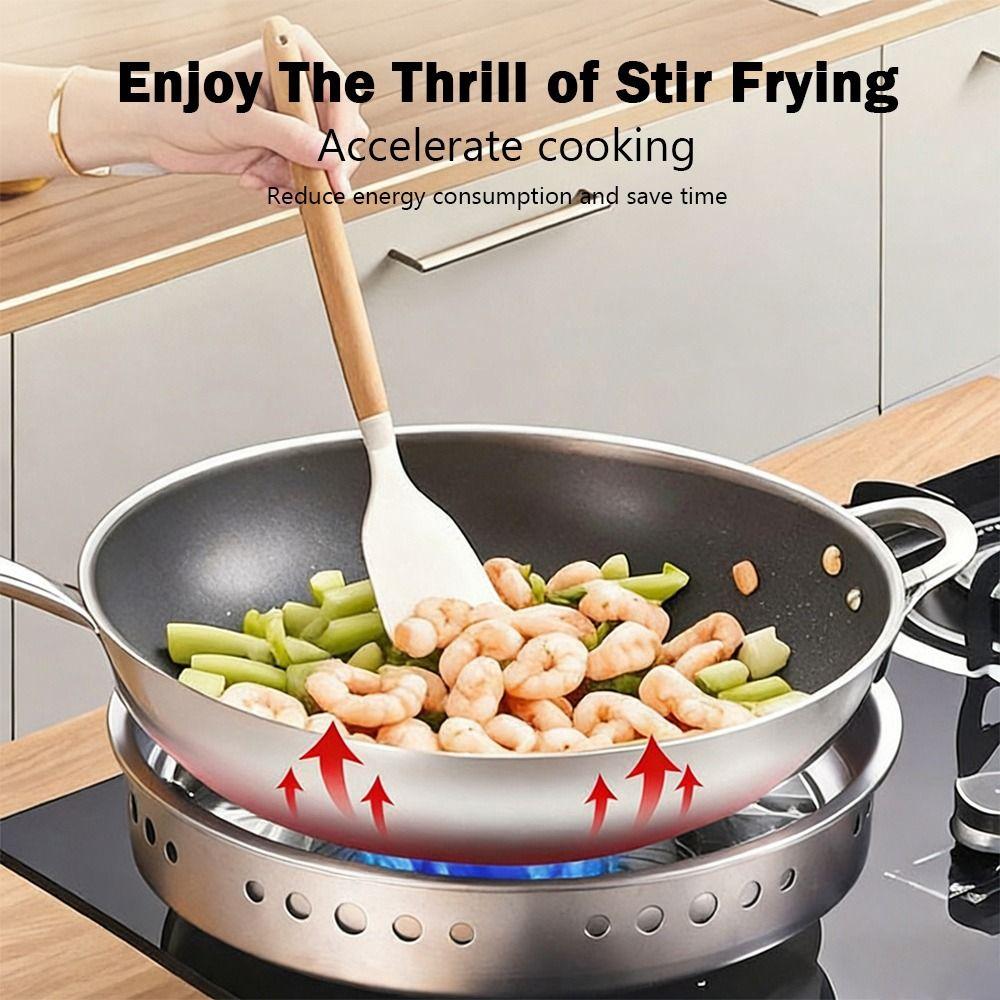 Windproof Gas Stove Rack Stainless Steel Camping Wind Shield  Open Flame Cooking