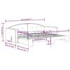 VidaXL Daybed with Trundle Bed Light Grey 90x190 Cm Velvet 3197314