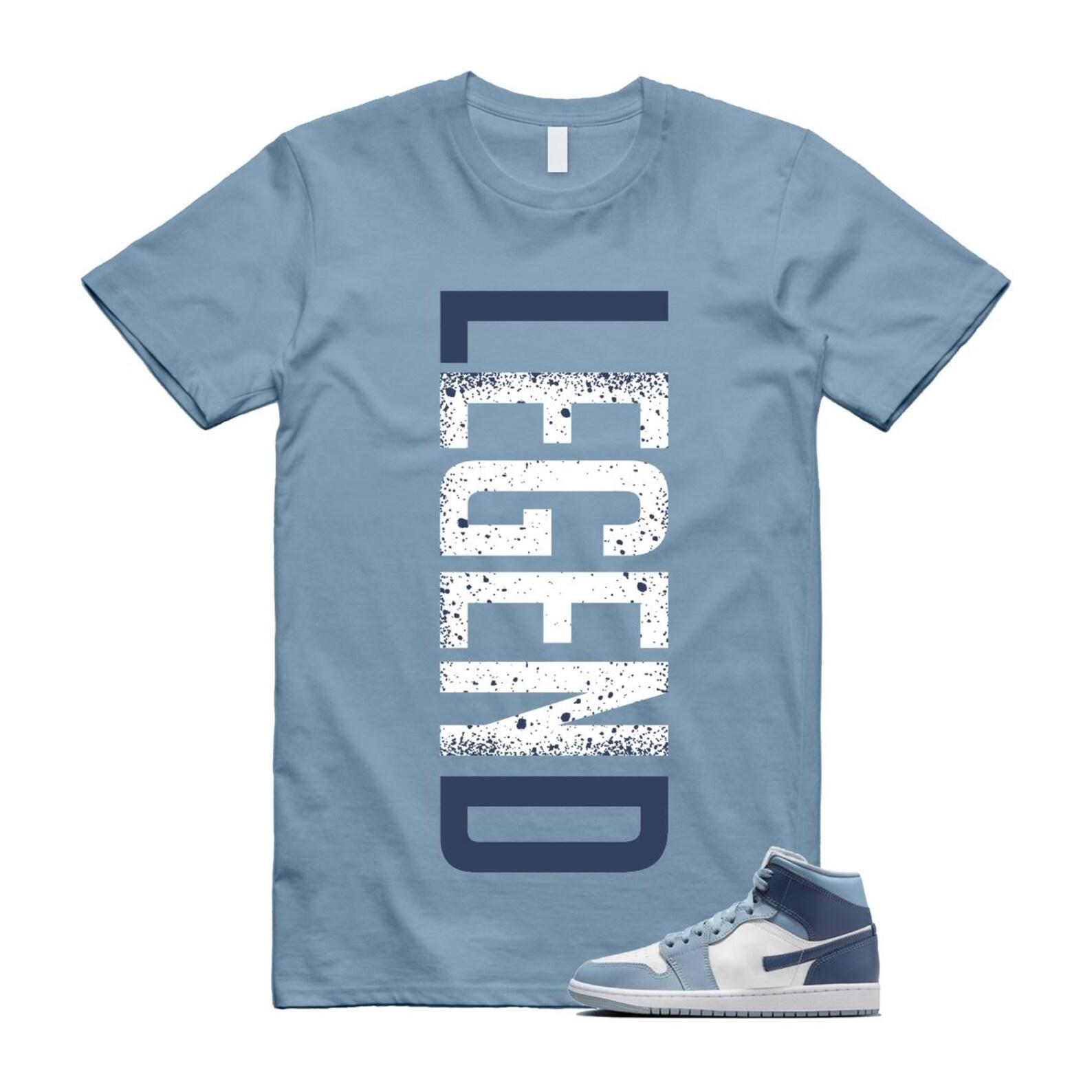 1 Diffused Blue Grey White Mid T Shirt Match LEGEND 4XL