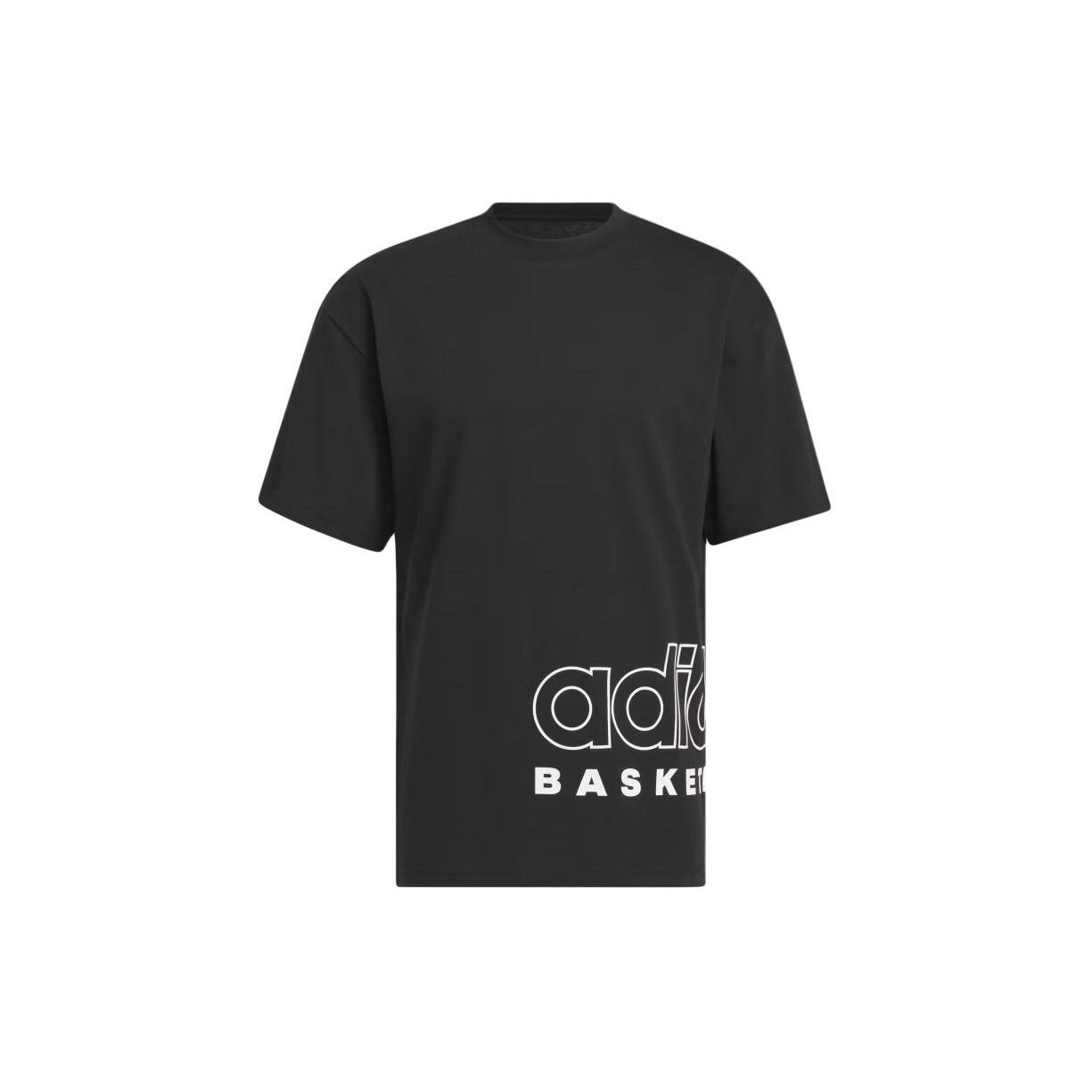adidas Basketball Select T-Shirt Asia Sizing  Black White  Men s IR9267 XL