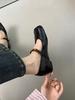 Inner height increase Mary Jane black single shoes women's shoes 2025 new French red evening breeze gentle retro shoes