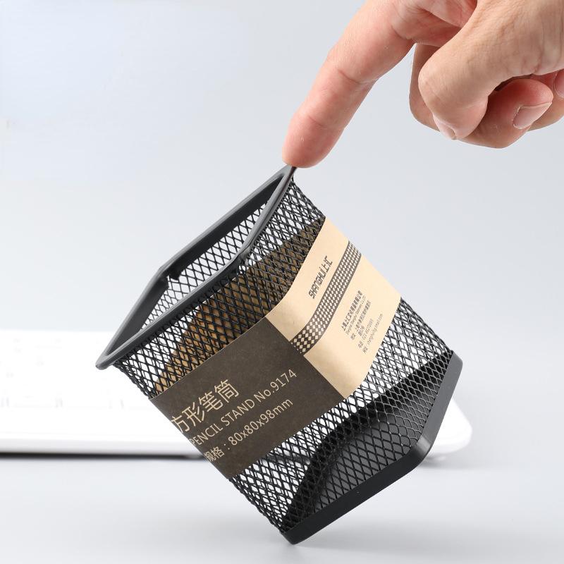 Pen Holder Office Desk Metal Mesh Pen Stand Pencil Stationery Organizer Stand Storage Pencil Cup Desk Supplies Pencil Holder