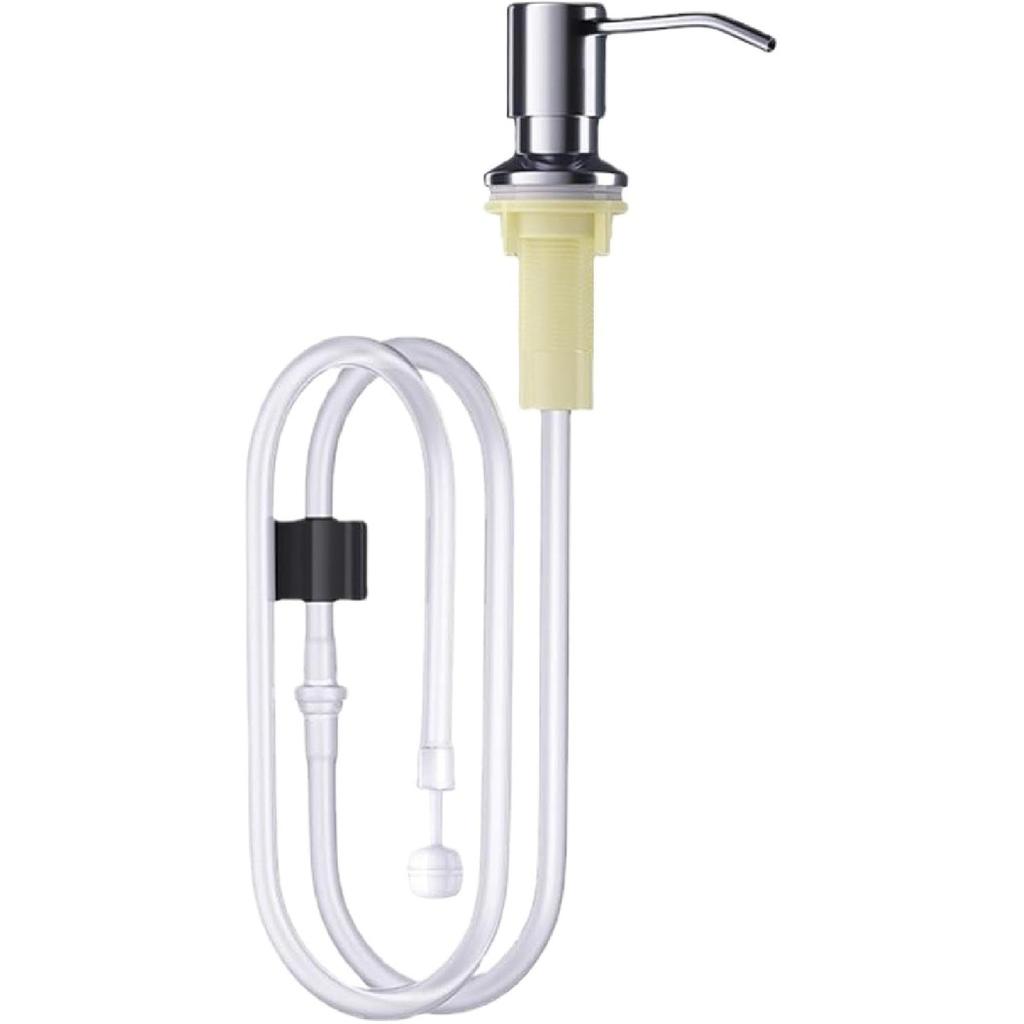 Sink Soap Dispenser, Extended Extension Tube, Kitchen General Detergent, Vegetable Basin Extractor, Detergent Pressing Head (Brushed Pump Head + 1m),