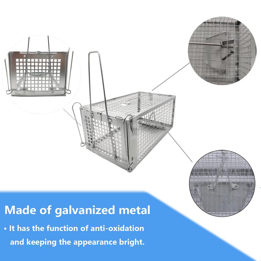 PIXESTT Humane Mouse Ideal for Catching Mice and Hamsters Friendly Small Humane Live Cages for Rats x x 1 Piece Trap, Alive, Animals, - 11.2" 5.5" 5"