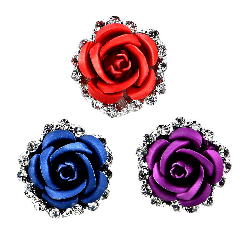 

Fashion Alloy Rhinestone Ear Stud Earrings for Women Girl Flower Red Blue Optional Gift Party Wedding Jewelry Accessories ing Luxury