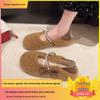 Women's Flat Furry Loafers: 2025 Slip-on Bow Moccasins - Autumn Hot Style, Cute Low-Cut