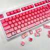 135 Key Cute Kitten Keycap Set PBT MOA Type Girl Pink Keycap Gift Suitable for MX Switch Mechanical Keyboard