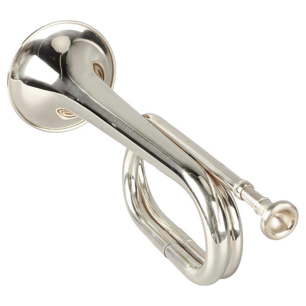 Military Style Trumpet C Key Brass Easy To Play Trumpet with Mouthpiece for Beginners Gift Silver
