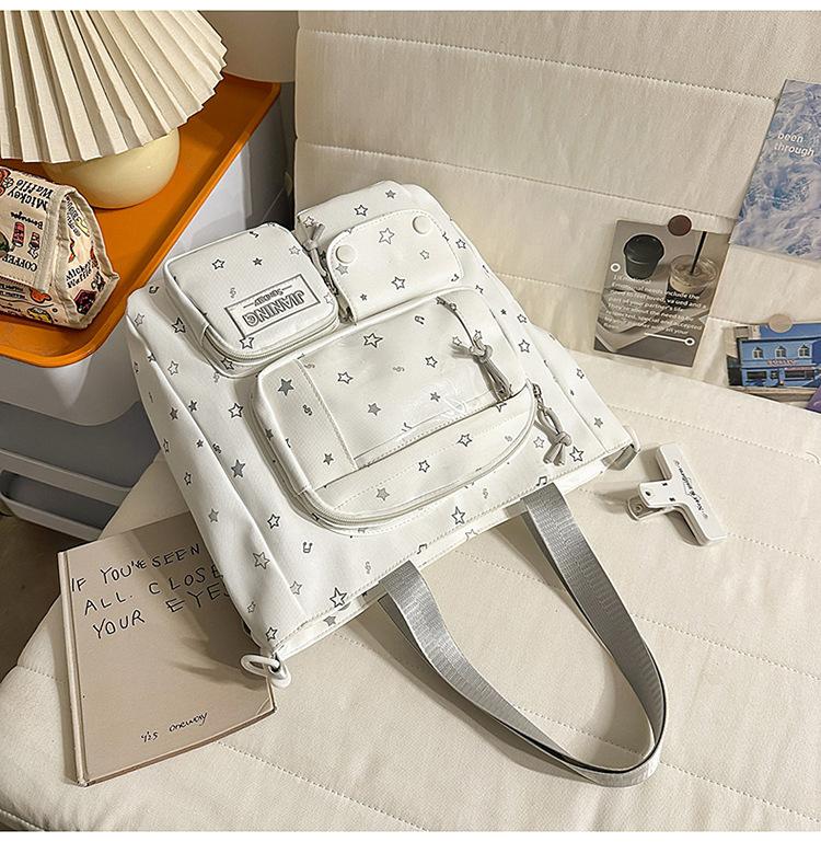 Schoolbag Japanese ins new high-value schoolbag, sweet star bar pain bag, lightweight and versatile backpack for junior high school students