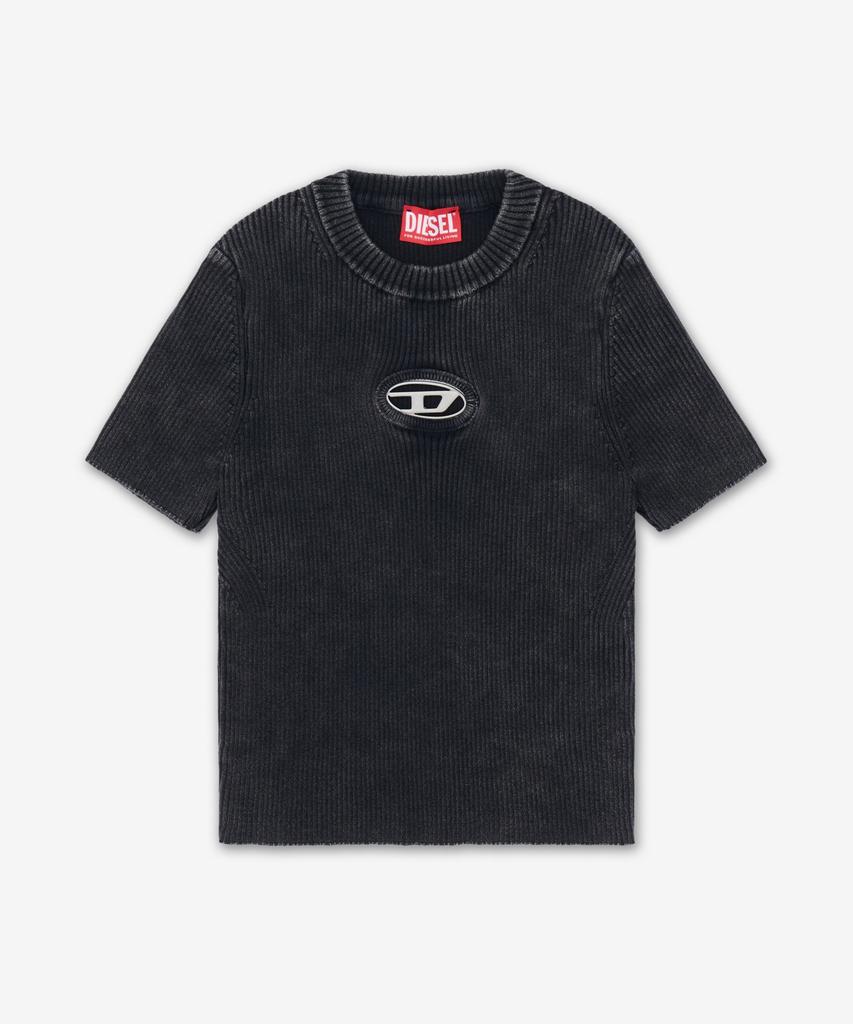 DIESEL M-Encore Ss Short Sleeve Knit - Caviar Black / A162490Akbq900