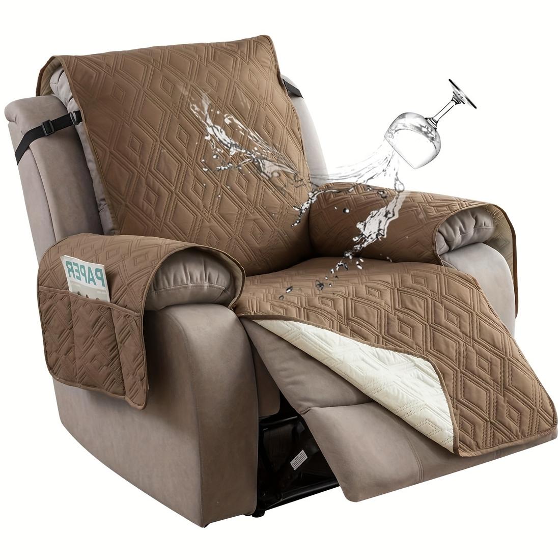 

1 шт., размер 23,6 дюйма/28 дюймов, водонепроницаемый чехол с ромбовидным узором для кресла, дивана, нескользящий чехол для одноместного дивана, коврик для дивана 23.6 in