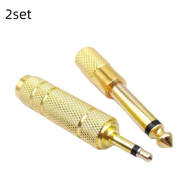 1/2Set 6,5 mm auf 3,5 mm und 3,5 mm auf 6,5 mm Audio-Adapter-Set 1/4 Zoll auf 1/8 Zoll und 1/8 Zoll auf 1/4 Zoll Geeignet für Kopfhörer