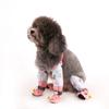 Autumn and Winter Dog Shoe Covers Dust Pants for Small Bear Plaid Jumpsuit Walking Clothes for Outdoor Activities