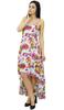 Bimba Women Asymmetrical Hem Spaghetti Straps Sundress Long Summer Beach