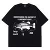 Large Mouth Bass Anatomy Funny Fish Meme T Shirt Men Women Fashion T Shirt Summer Short-sleeved Loose Casual High-quality T Shirt