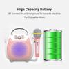 Karaoke Machine Rechargeable Portable Karaoke Speaker with Microphone BT/Memory Card/USB