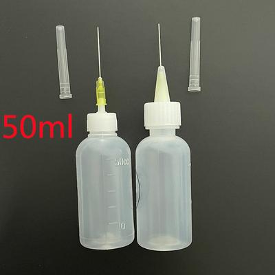 50ml Plastik Sıvı Şişesi İğneli Rosin Lehim Akı Macunu Alkol 502 Tutkal Dağıtıcı Damla IPhone Tamir Araçları