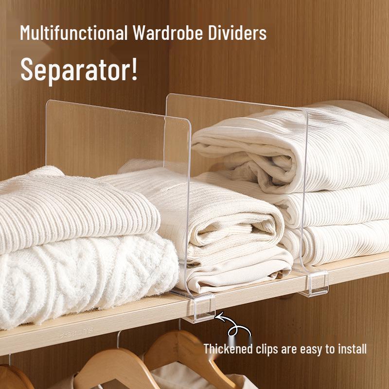 Transparent Plastic Desktop Partition and Wardrobe Divider