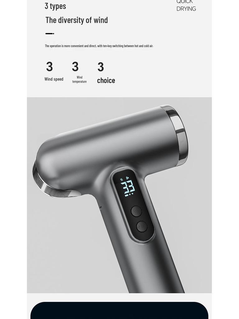 Student Dormitory Quiet High-Speed Quick-Dry Wireless USB Hair Dryer