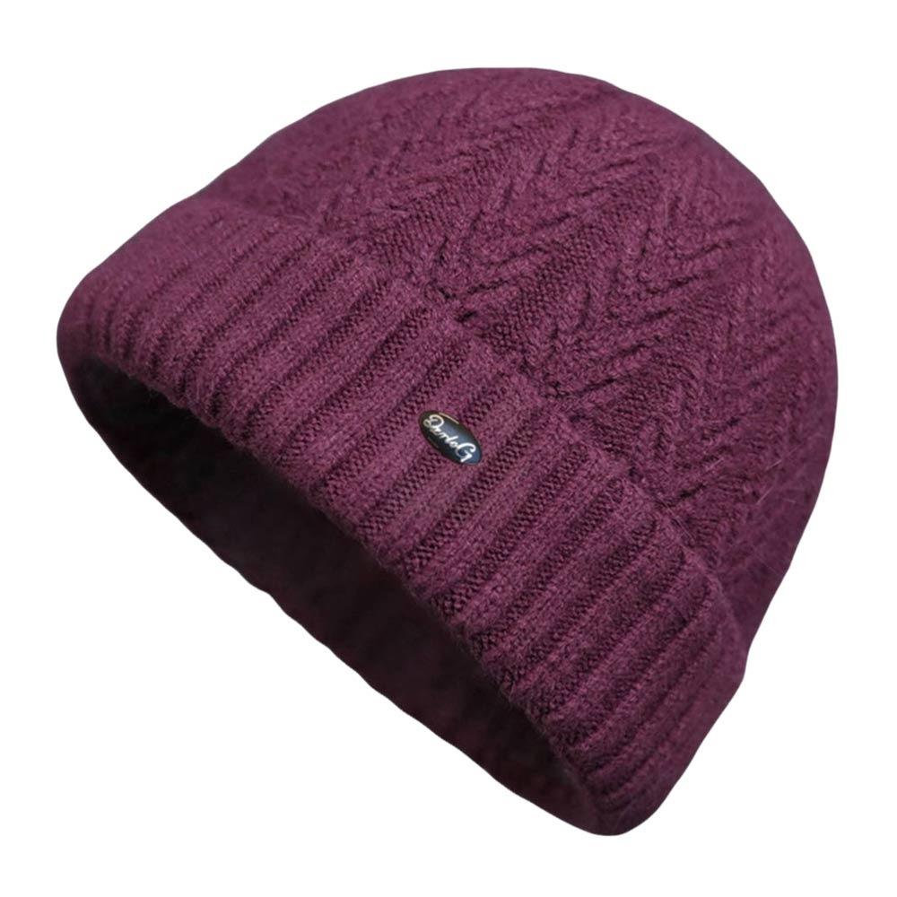 Fashion Windproof Middle-aged Mother Hat Neck Warmer Thickened Hat Scarf Set Winter Warm Beanie Hat Scarf for Women