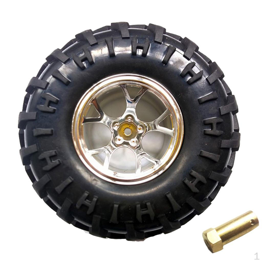 

130mm Tyre Tires & Wheels Set срібний
