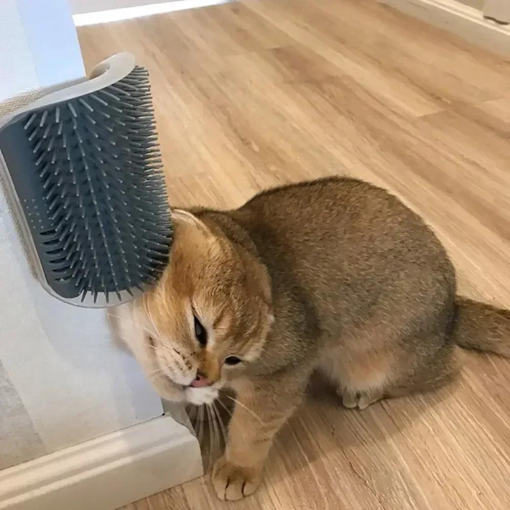 Pet Cat Corner Scrubber Massager Self Groomer Comb Accessories for Cats Scratcher Scratching Post Scrapers Pet Supplies