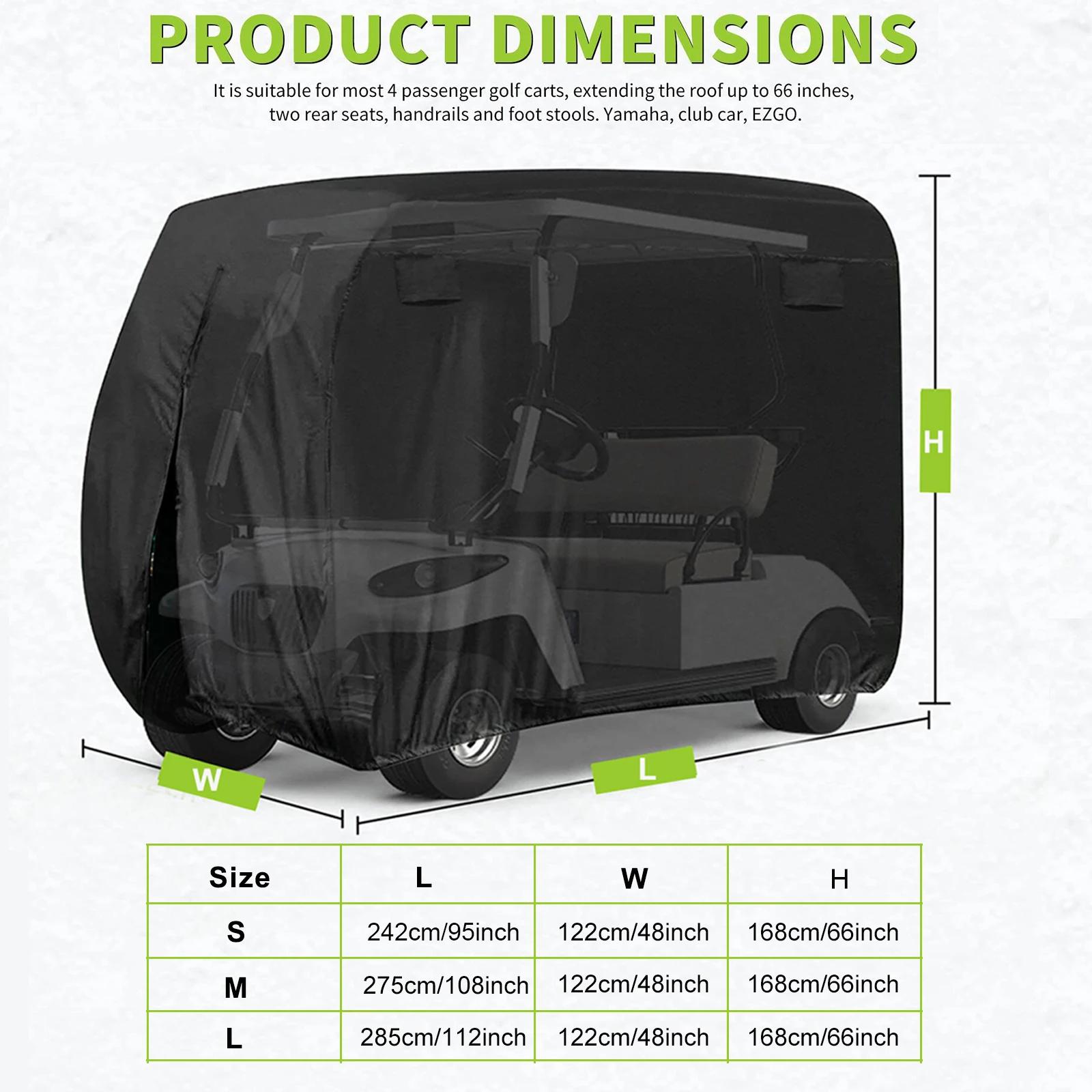 210D Waterproof Golf Cart Cover Universal