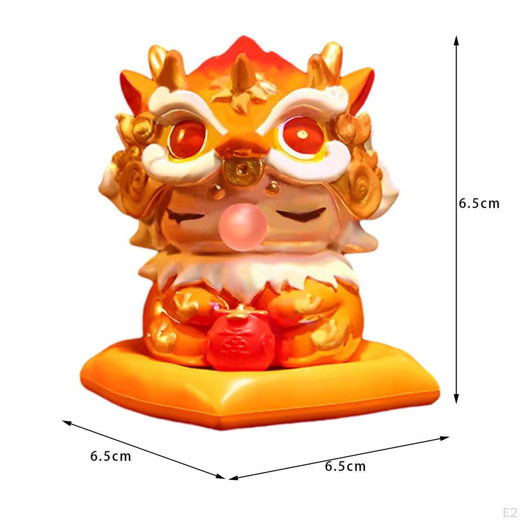 Drakminiatyrskulptur - Elegant skrivbordsaccent för heminredning